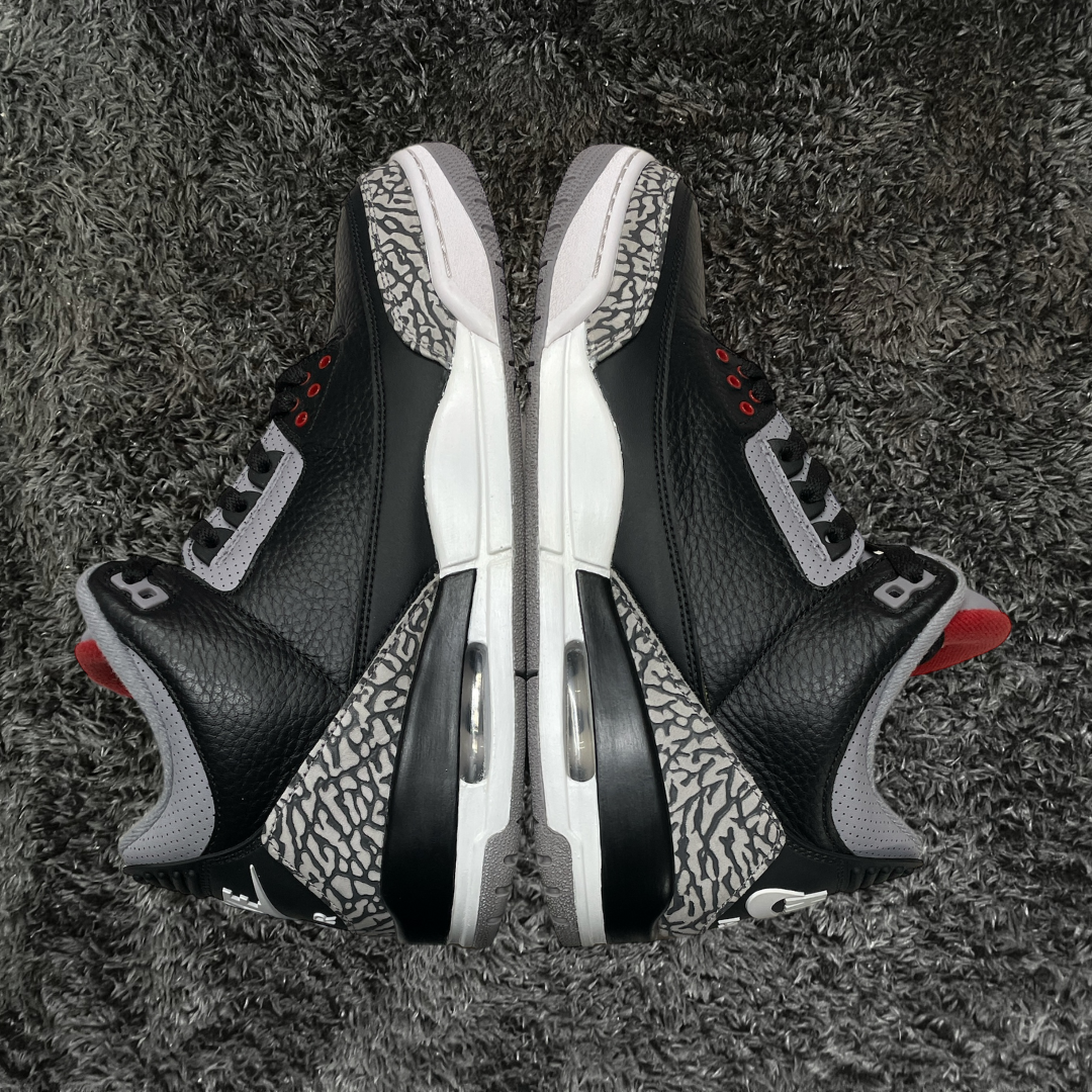 Jordan 3 Black Cement (De Uso)