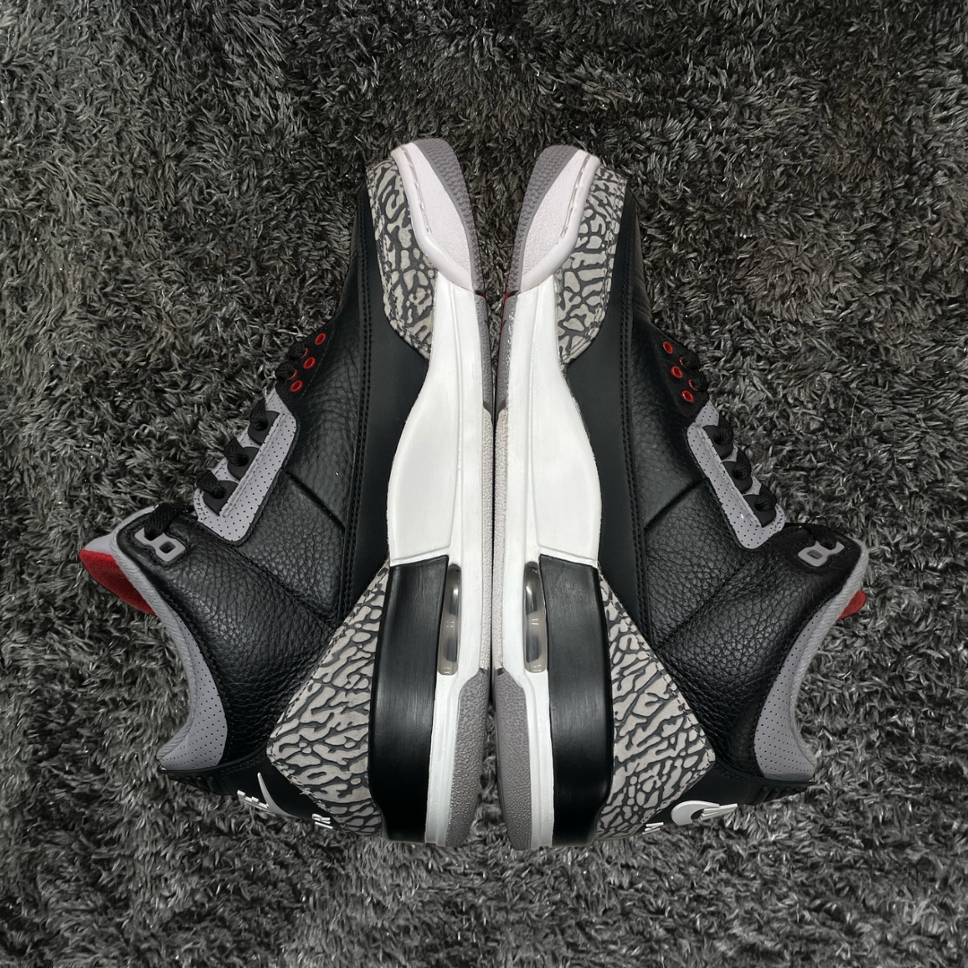 Jordan 3 Black Cement (De Uso)