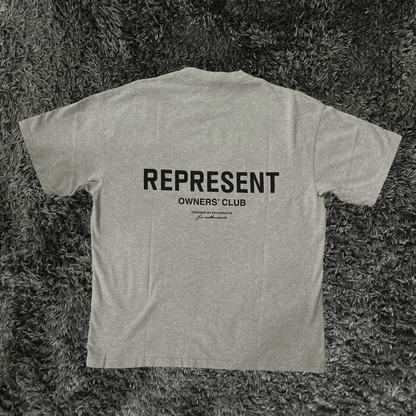 Represent Owners Club Ash Grey Black T-shirt - Urban Utility