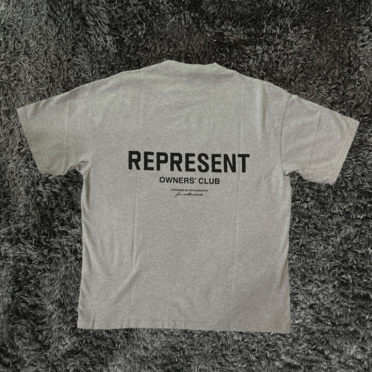 Represent Owners Club Ash Grey Black T-shirt