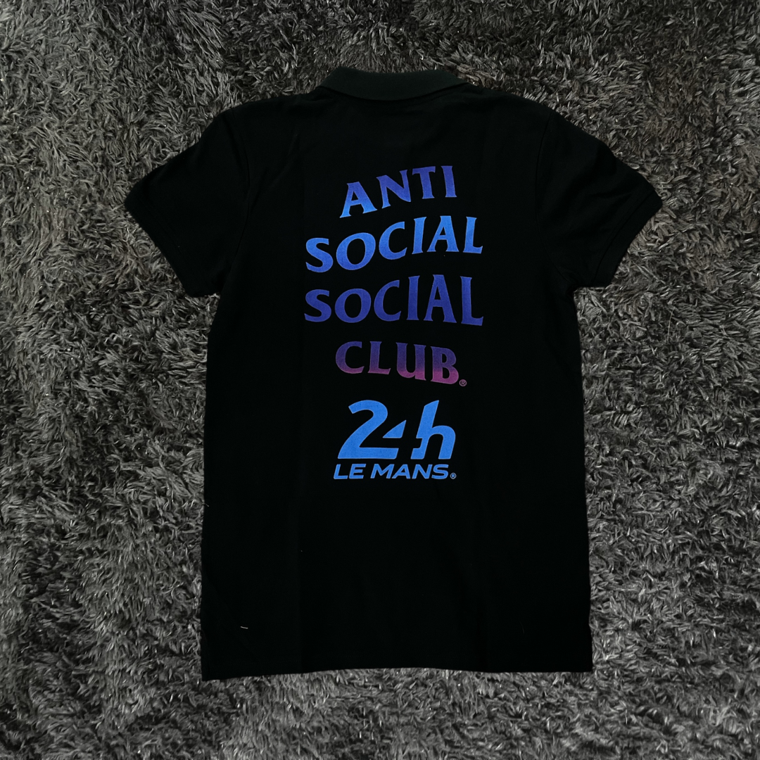 Anti Social Social Club 24 hours Of Le Mans Polo Black T-shirt