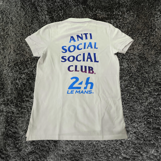 Anti Social Social Club 24 hours Of Le Mans Polo White T-shirt