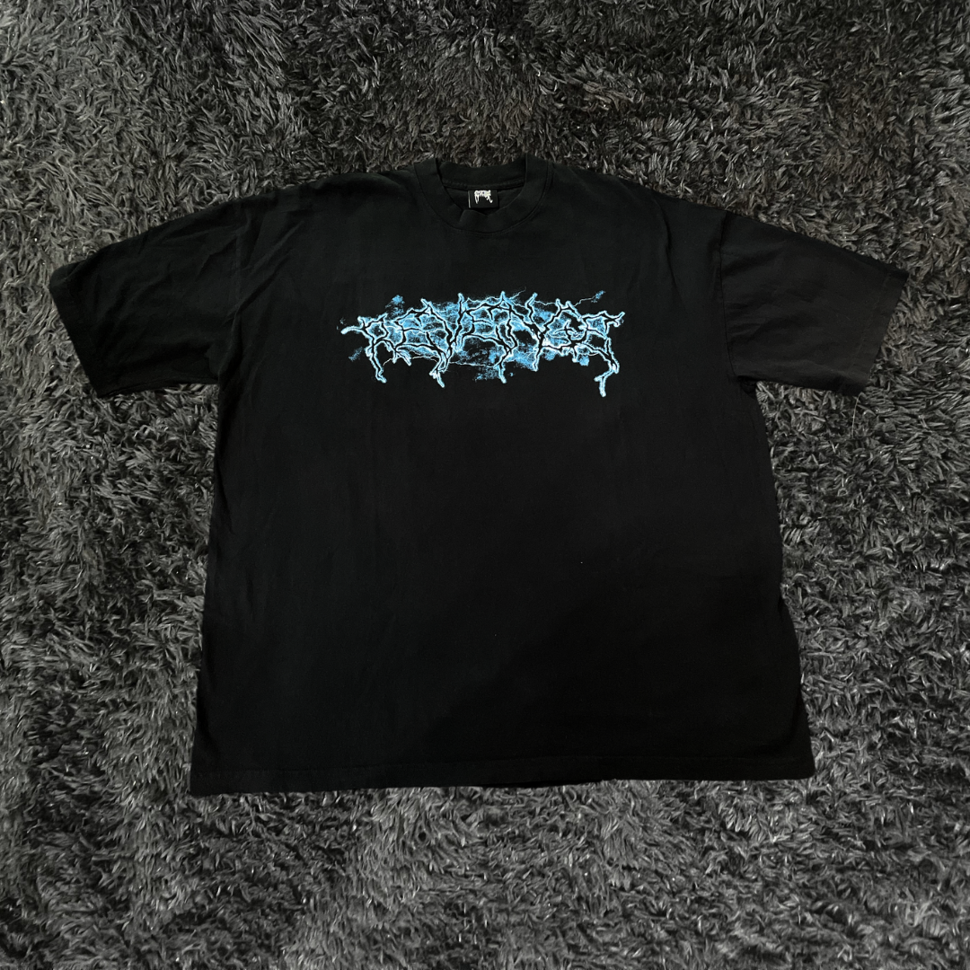 Revenge Blue Lightning Anarchy Black T-shirt