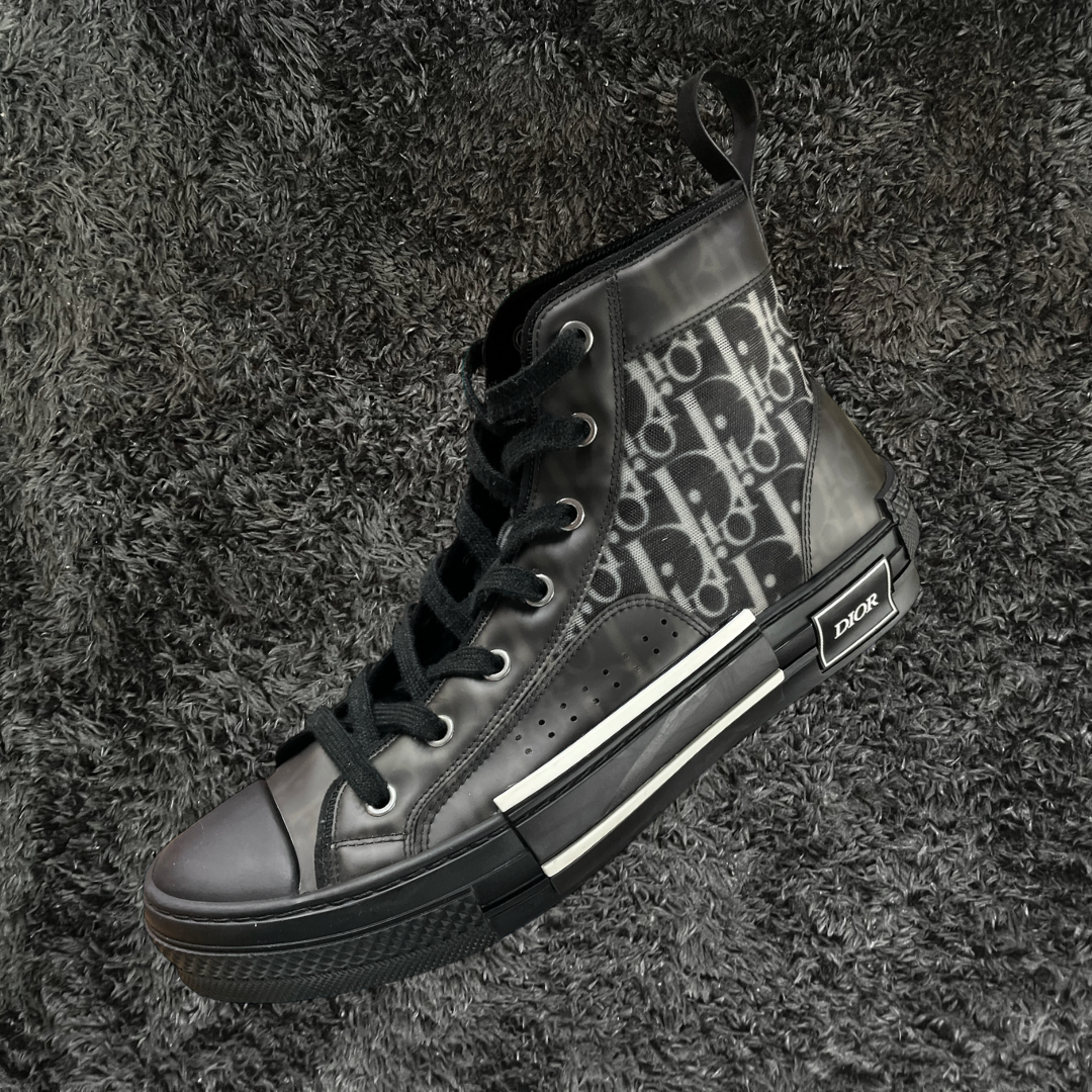 Dior B23 High Top Canvas Oblique Black (De Uso)