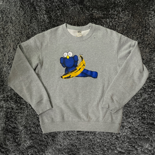 Uniqlo Kaws x Warhol Banana Grey Crewneck Sweater