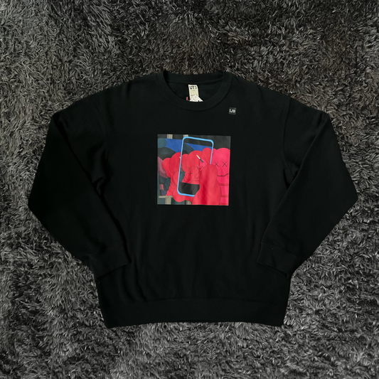 Uniqlo Kaws x Andy´s Warhol Black Red Crewneck Sweater