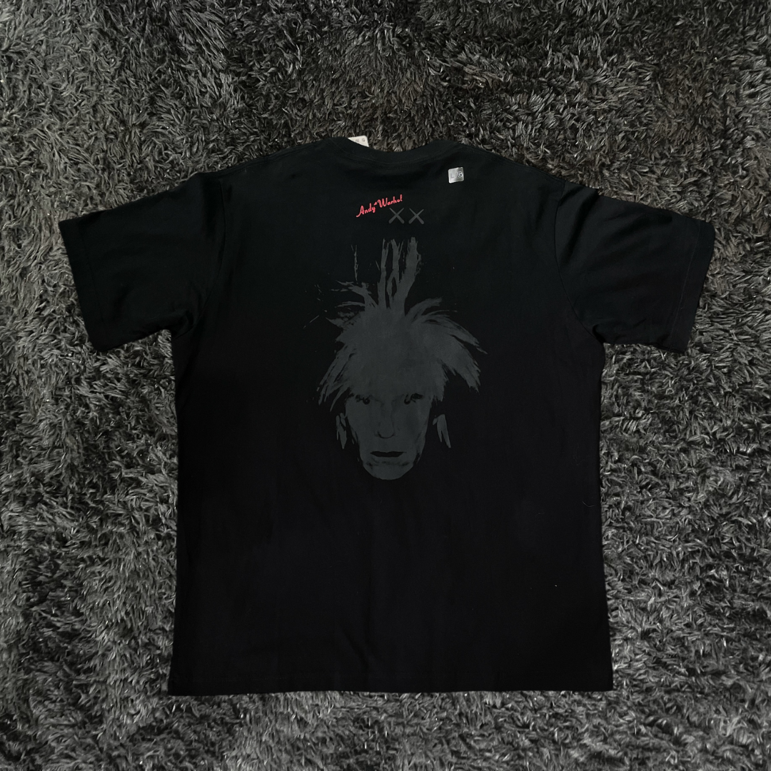 Uniqlo Kaws x Andy´s Warhol Black T-shirt