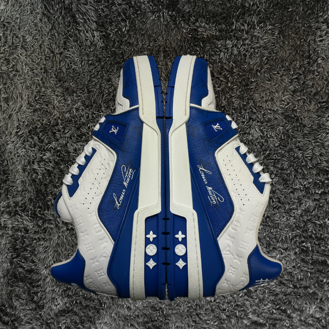 Louis Vuitton Trainer Signature Blue White (De Uso)