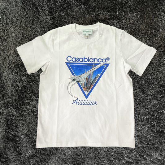 Casablanca  Aiiiiiiiiiir Printed White T-shirt