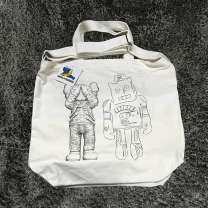 Uniqlo Kaws x Andy´s Warhol Robot White Tote Bag - Urban Utility