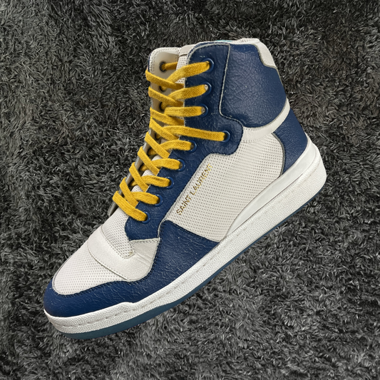 Saint Laurent Mid Top Off White Light Navy (De Uso)