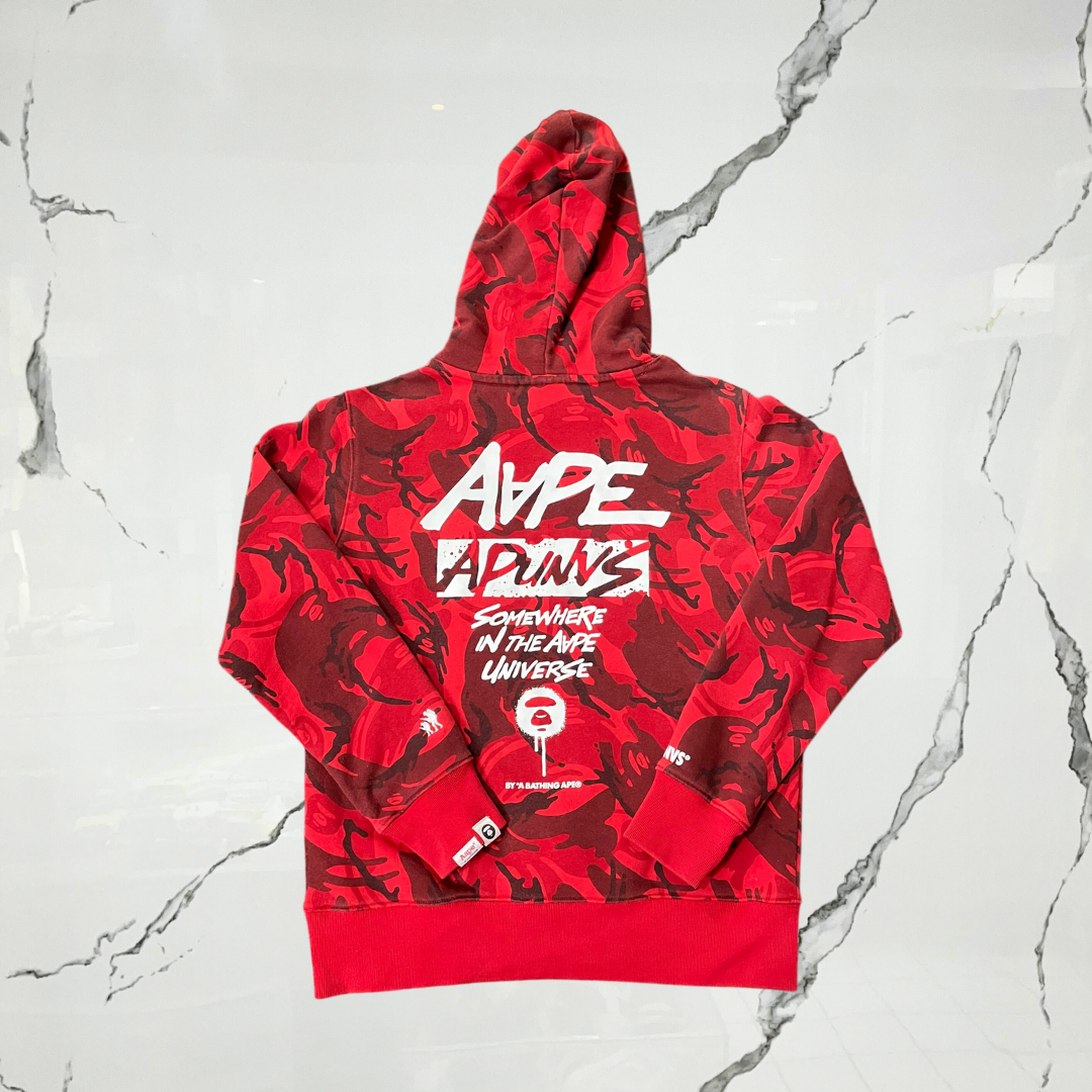 Aape By A Bathing Ape Somewhere In The Aape Universe Red Hoodie De Us Urban Utility