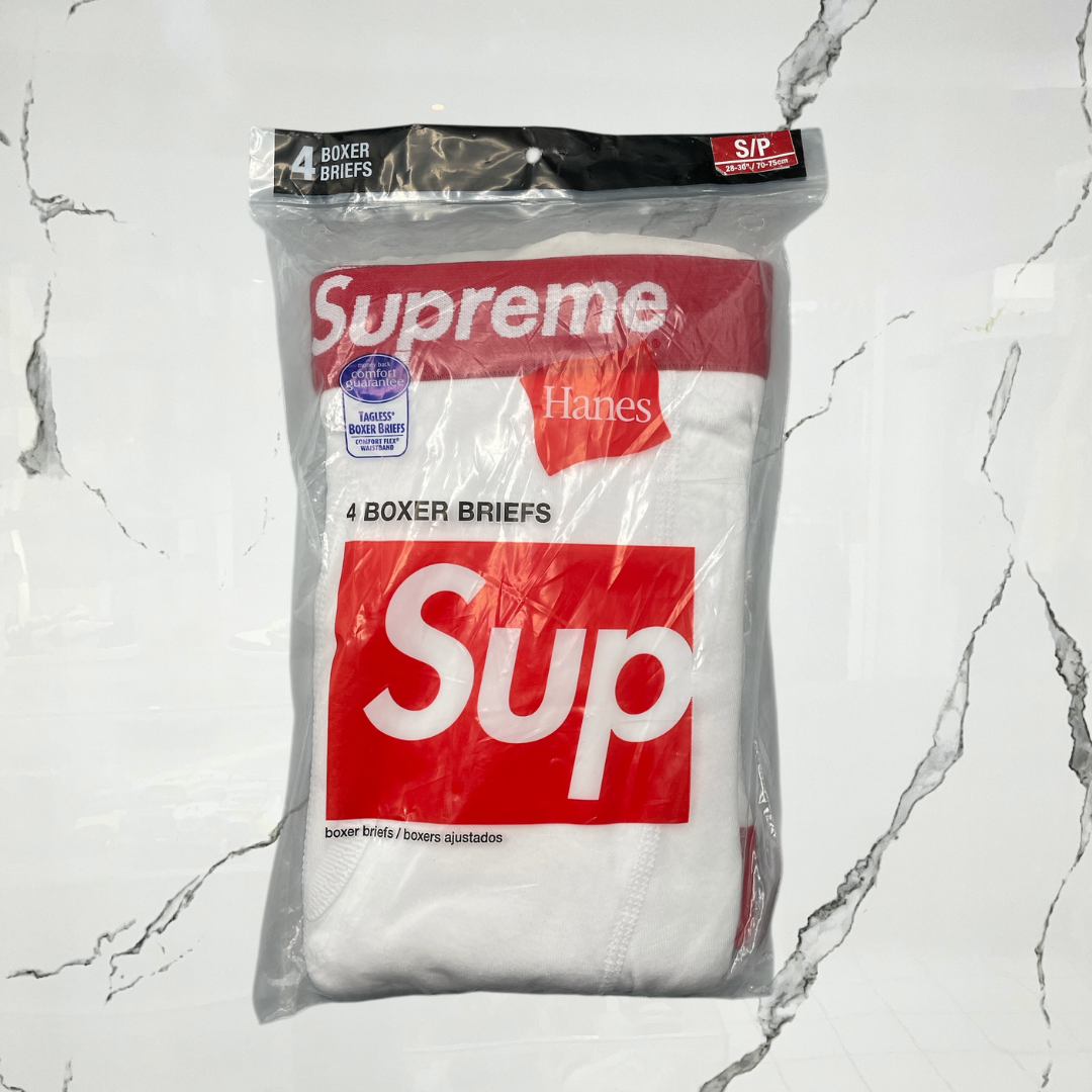 Supreme x Hanes White Boxers (Set of 4)
