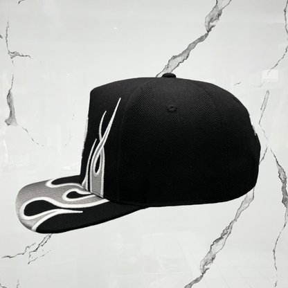 Prevail Black Grey Flames Cap - Urban Utility