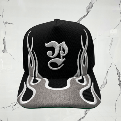 Prevail Black Grey Flames Cap - Urban Utility