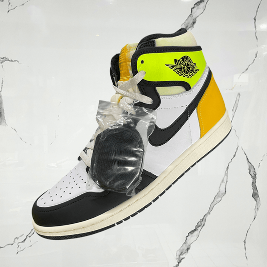 Jordan 1 Retro High White Black Volt University Gold - Urban Utility