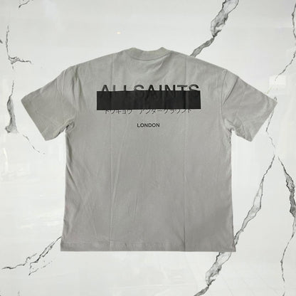 All Saints Redact SS Crew Machine Grey T-shirt - Urban Utility