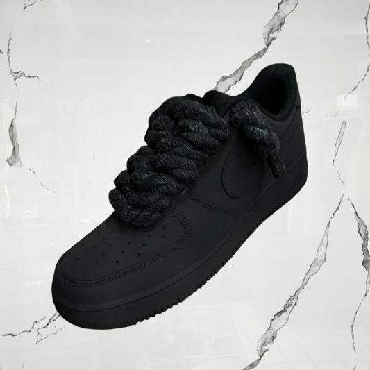 Air Force 1 Rope Matte Noir (Custom)