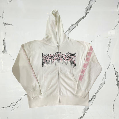 Revenge Revenge White Pink Black Hoodie - Urban Utility