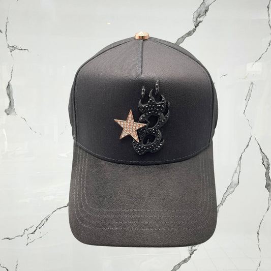 Barbas Hats B Star Rose Gold Cap