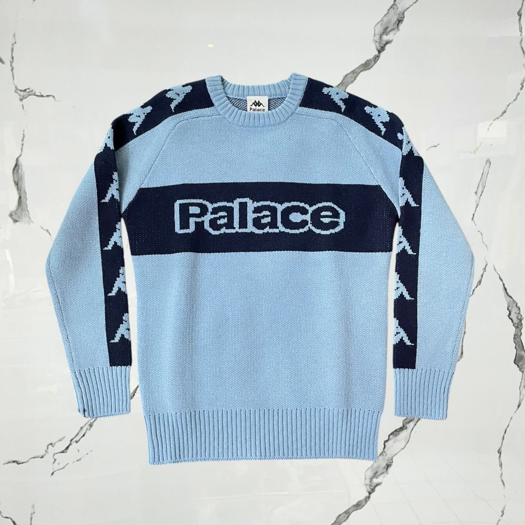Palace x Kappa Knit Blue Sweater - Urban Utility