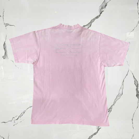 Balenciaga Pink Crystals T-shirt