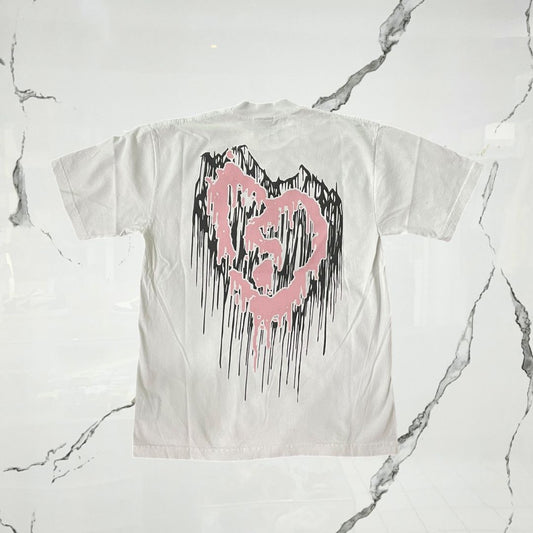 Revenge White Pink Black T-shirt