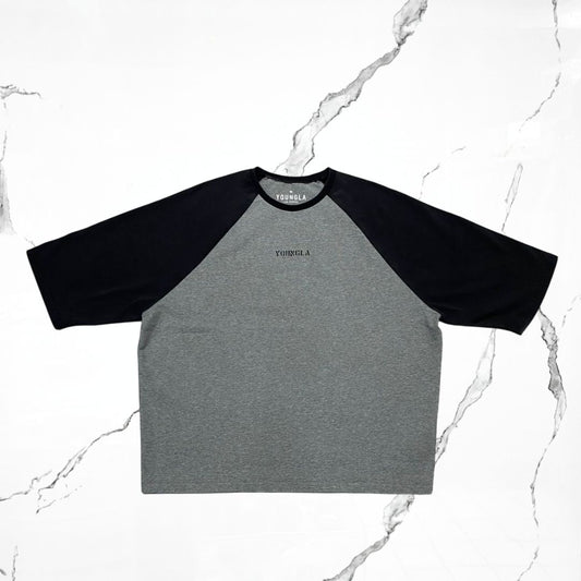 YoungLA Oversized Baseball Heather Grey Black T-shirt - Urban Utility