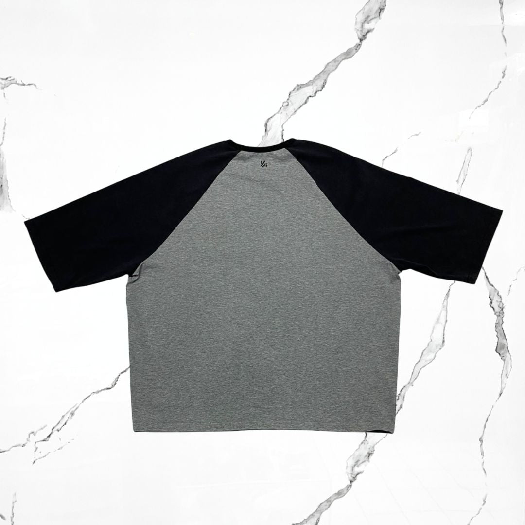 YoungLA Oversized Baseball Heather Grey Black T-shirt - Urban Utility
