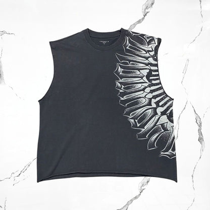 YoungLA Armor Ink Cut - Off Grey Wash Tank - Urban Utility