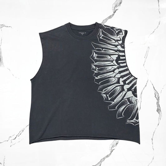 YoungLA Armor Ink Cut - Off Grey Wash Tank - Urban Utility