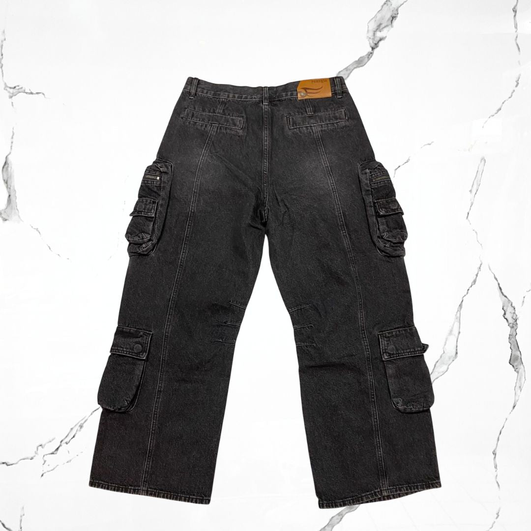 YoungLA Stacked Black Wash Jeans - Urban Utility
