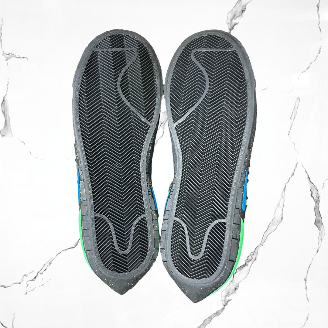 Blazer Low Off White Black Electro Green (De Uso) - Urban Utility