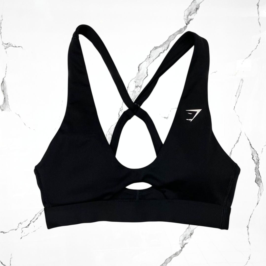Gymshark Peek A Boo Black Sports Bra - Urban Utility