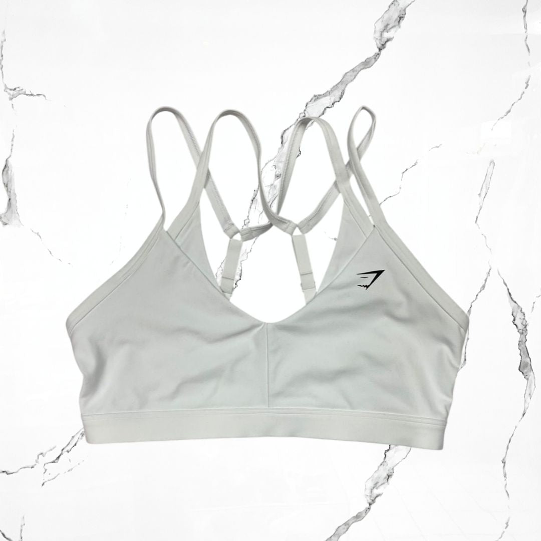 Gymshark Double Up White Sports Bra - Urban Utility