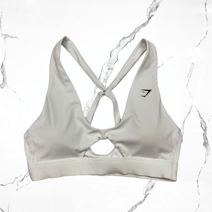 Gymshark Peek A Boo White Sports Bra - Urban Utility