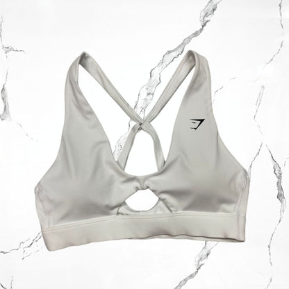 Gymshark Peek A Boo White Sports Bra - Urban Utility