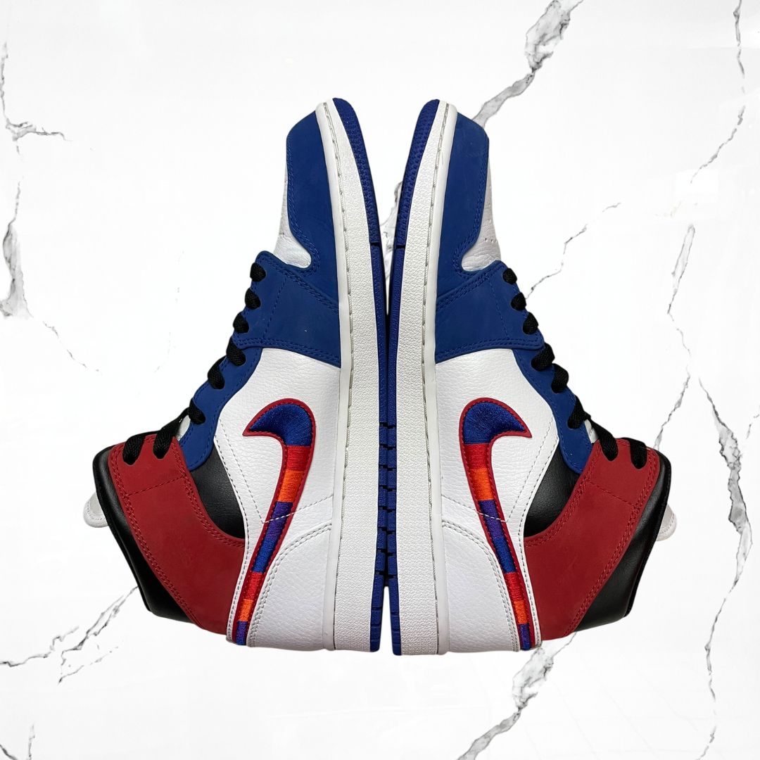 Jordan 1 Mid Multi - Color Swoosh (De uso) - Urban Utility