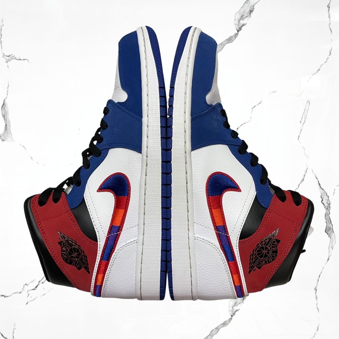 Jordan 1 Mid Multi - Color Swoosh (De uso) - Urban Utility