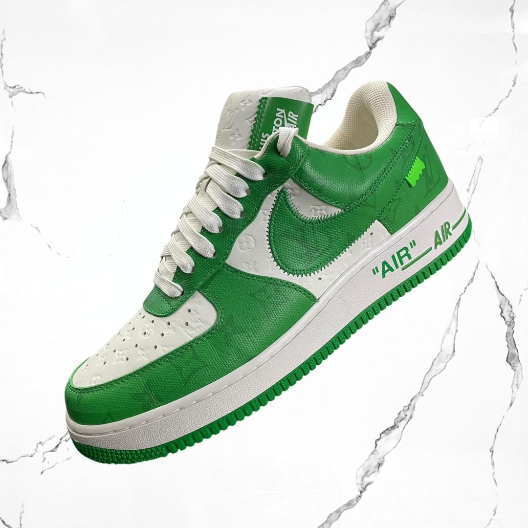Louis Vuitton Air Force 1 Low By Virgil Abloh White Green (De Uso) - Urban Utility