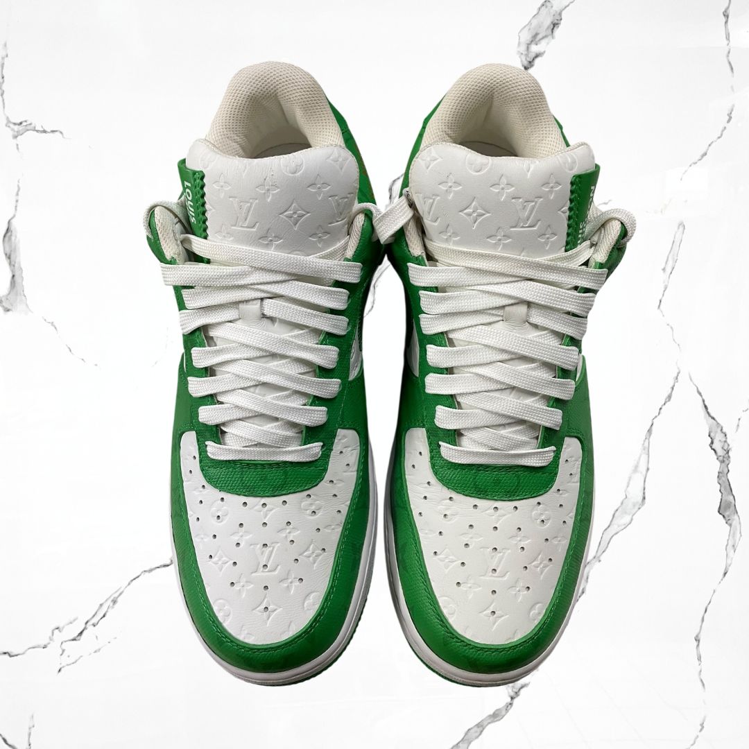 Louis Vuitton Air Force 1 Low By Virgil Abloh White Green (De Uso) - Urban Utility