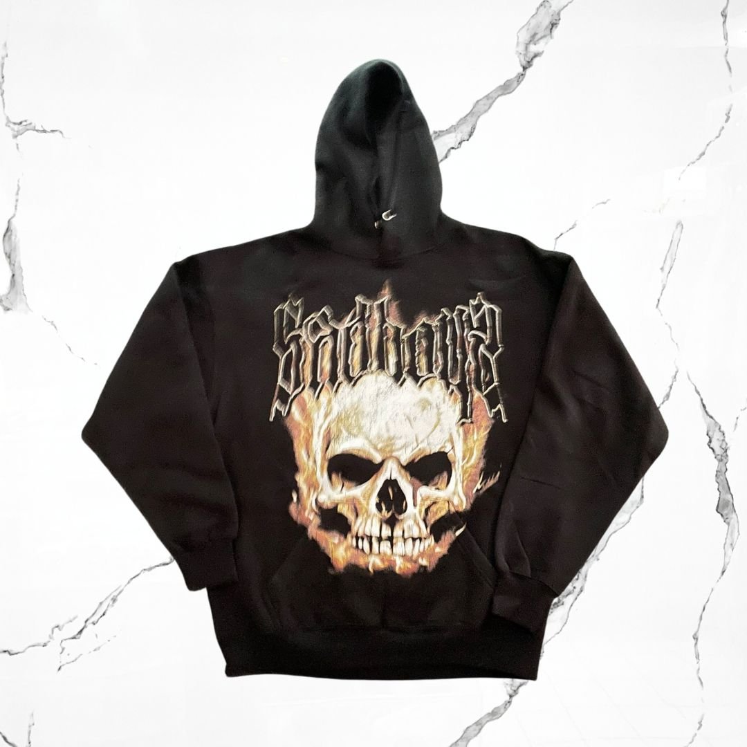 Sad Boyz Skull Black Hoodie - Urban Utility