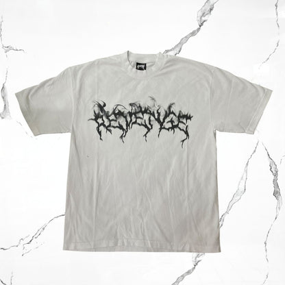 Revenge Smoke Lightning Logo White T-shirt - Urban Utility