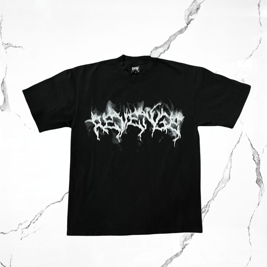 Revenge Smoke Lightning Logo Black T.shirt - Urban Utility