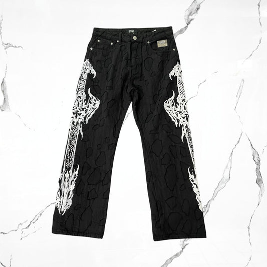 Revenge Blade of Sacrifice Boro Denim Black Pants - Urban Utility