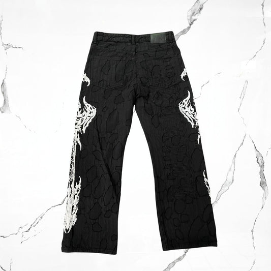 Revenge Blade of Sacrifice Boro Denim Black Pants - Urban Utility