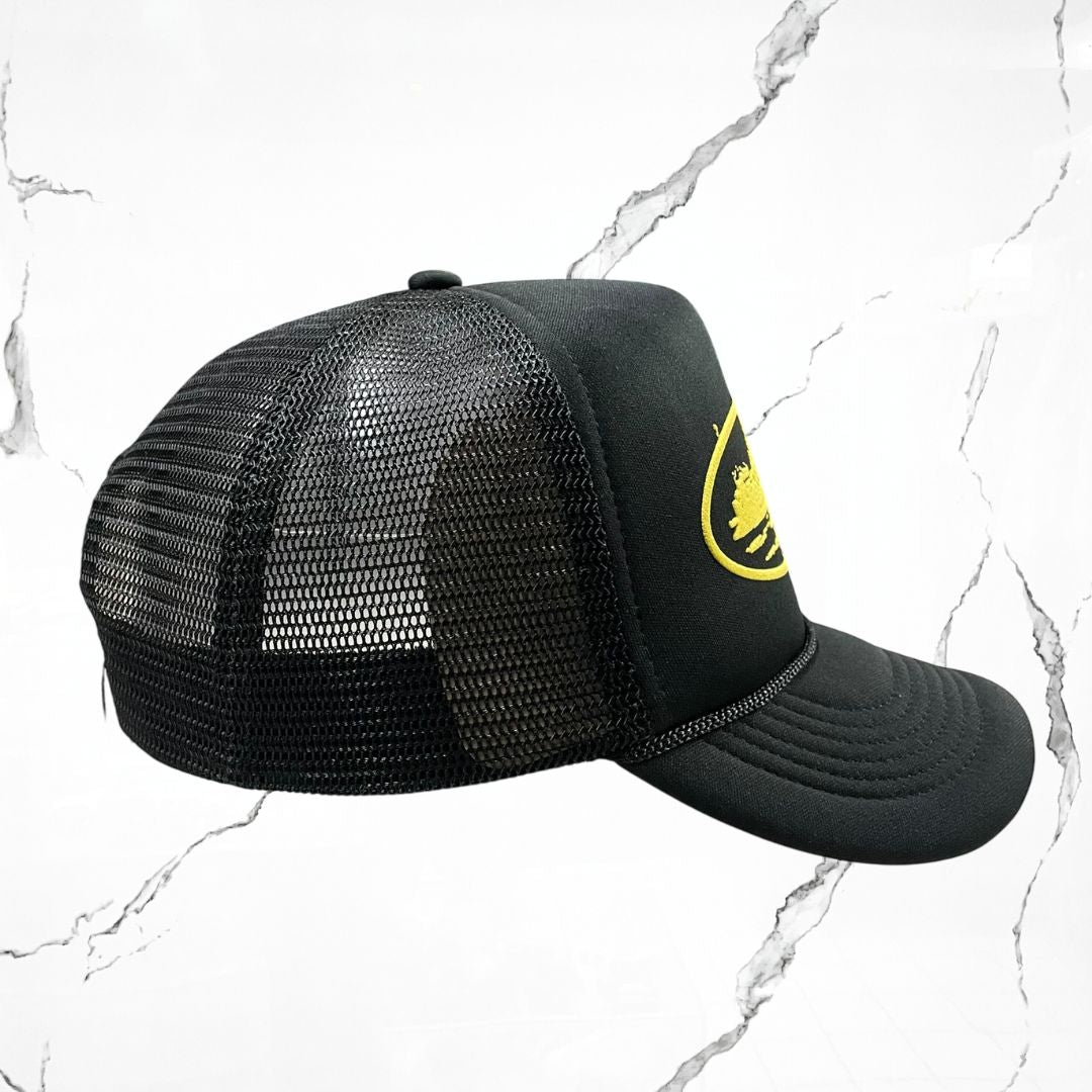 Corteiz Alcatraz Premium Trucker Black Cap - Urban Utility