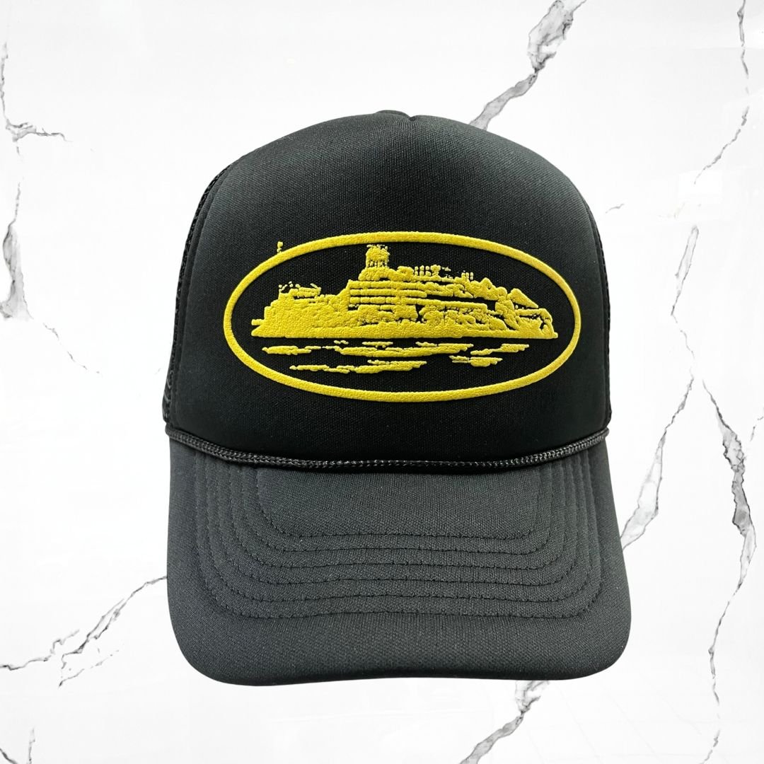 Corteiz Alcatraz Premium Trucker Black Cap - Urban Utility