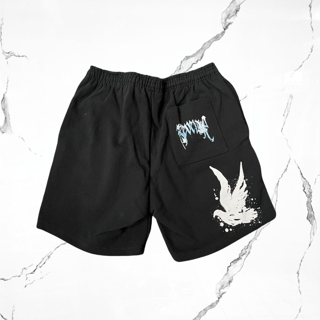 Revenge Graffiti Dove Short Black Short - Urban Utility