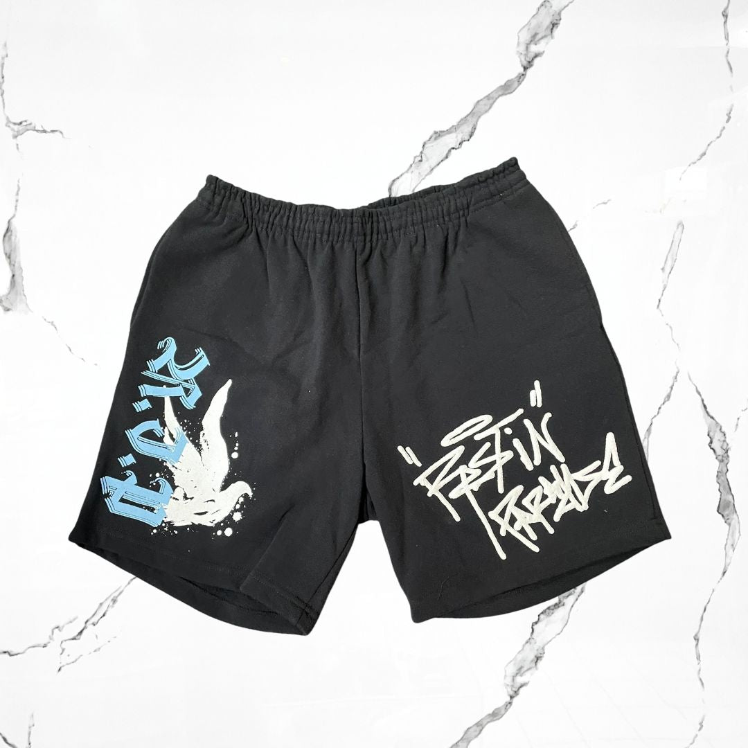Revenge Graffiti Dove Short Black Short - Urban Utility